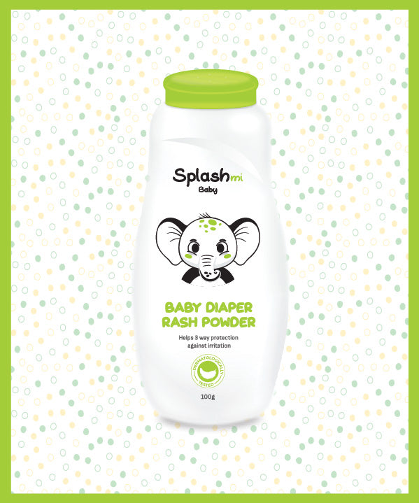 Splashmi Diaper Rash Powder - Prevent Rashes with Zinc Oxide