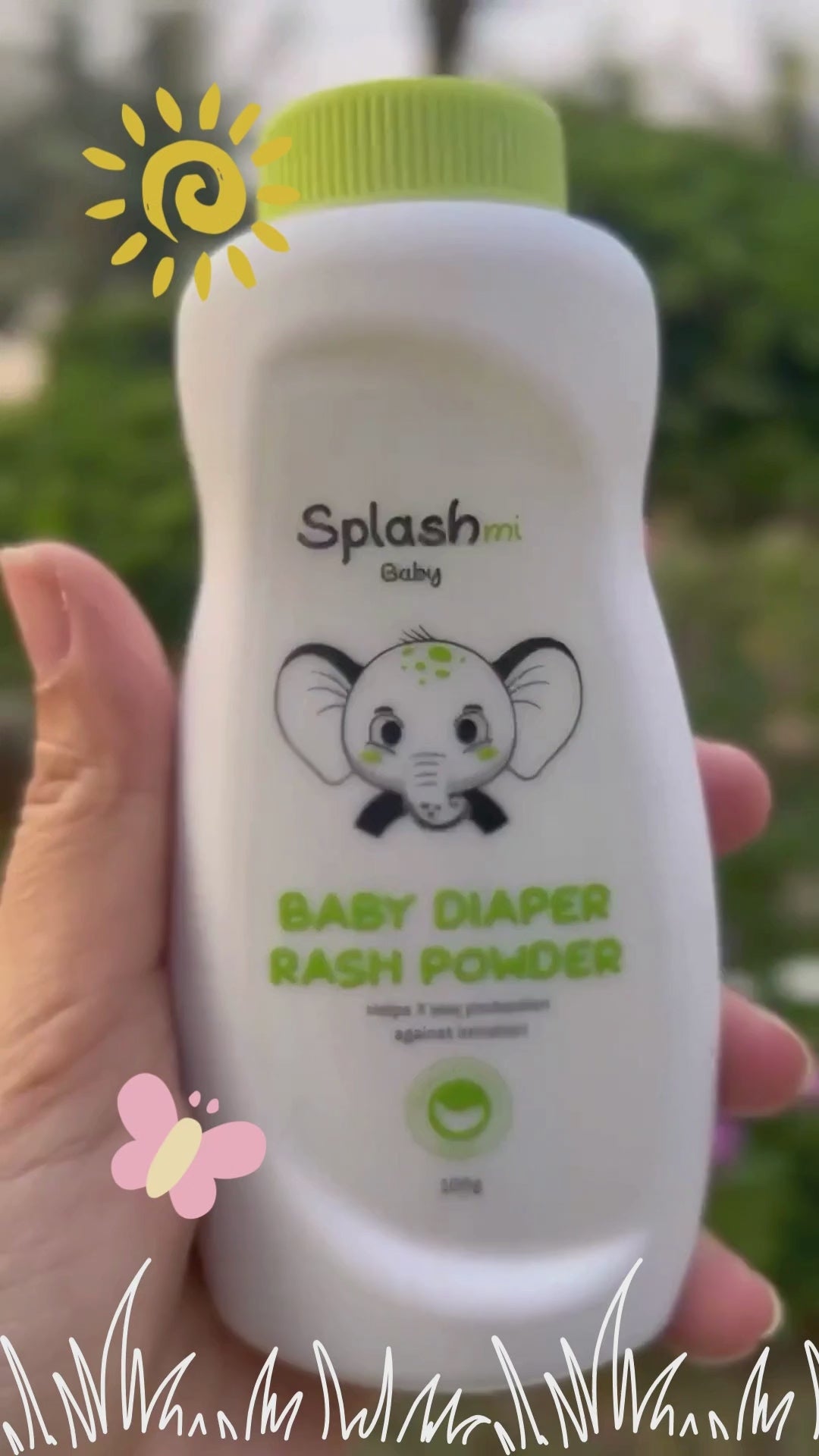 Splashmi Diaper Rash Powder - Prevent Rashes with Zinc Oxide